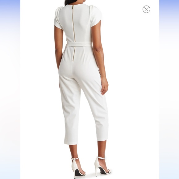 NWT! Women’s Calvin Klein Ivory Business Casual Jumpsuit with Pockets - Picture 5 of 13